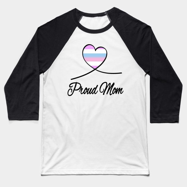 Proud Mom Baseball T-Shirt by artbypond